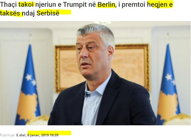 Κοσσυφοπέδιο: Μυστική συνάντηση Θάτσι με Αμερικανό πρέσβη στο Βερολίνο