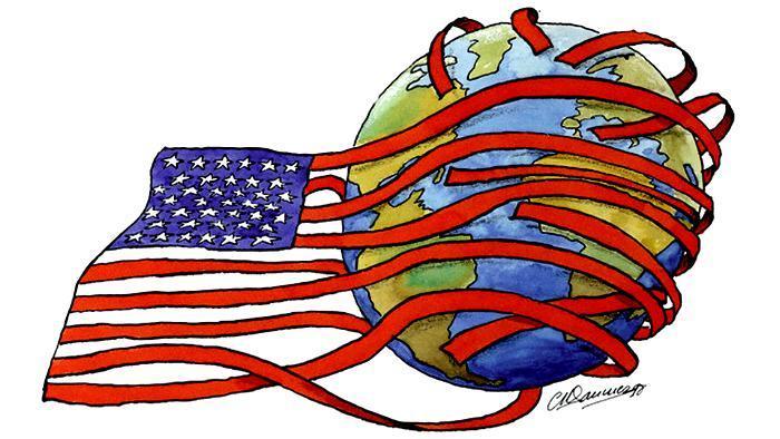 Pax americana: οι ΗΠΑ έχουν 800 βάσεις σε 164 χώρες, δηλ. στο 84% των χωρών του πλανήτη. Διαθέτουν το 95% των ξένων βάσεων παγκοσμίως.