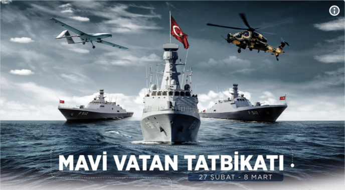 Γαλάζια Πατρίδα με την Κύπρο “κατακόκκινη” και τουρκική! Χάρτης