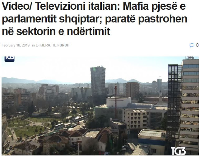Ιταλική τηλεόραση: Η μαφία βρίσκεται στο Κοινοβούλιο της Αλβανίας