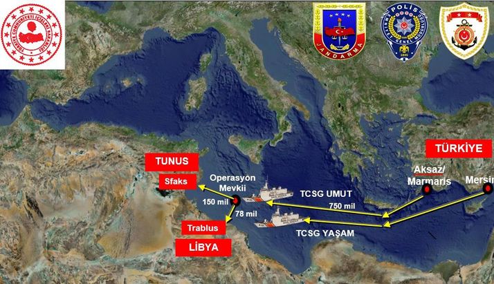 Μεγάλη επιχείρηση της Τουρκίας με πλοία, ελικόπτερα και 260 άνδρες κοντά στις ακτές της Λιβύης