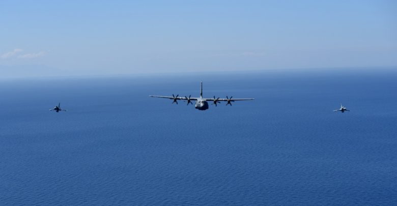 Η επιχείρηση συνοδείας αμερικανικών C-130J από μαχητικά της ΠΑ στο Αν. Αιγαίο