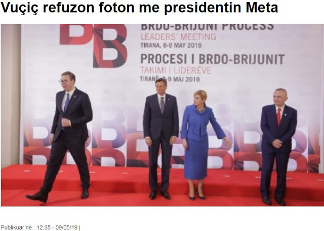 Ο Σέρβος πρόεδρος αρνήθηκε να φωτογραφηθεί με τον πρόεδρο της Αλβανίας