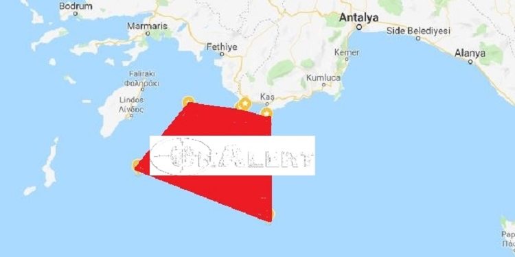 NAVTEX: Διαγράφει το Καστελόριζο η Τουρκία για ασκήσεις με πυρά