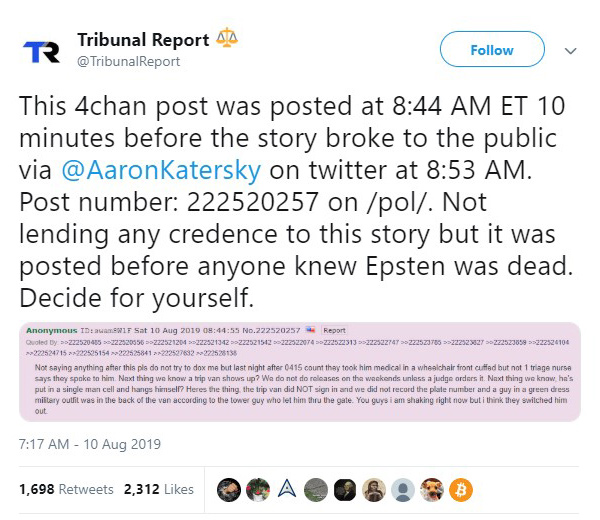 Tweet-Tribunal-Report-4Chan-Post
