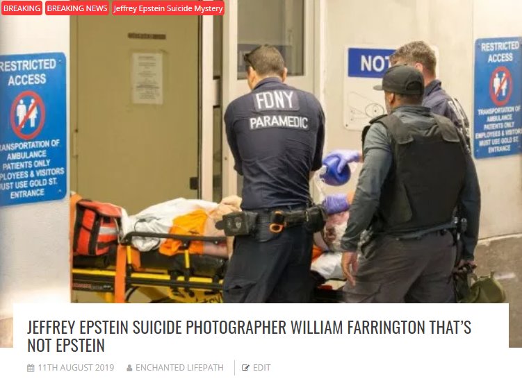 Ζει ο Jeffrey Epstein ;