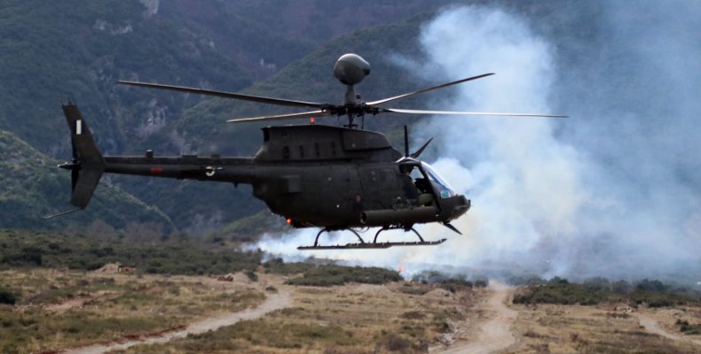 Παρουσία Α/ΓΕΣ οι πρώτες βολές των E/Π ΟΗ-58 Kiowa Warrior (vid./pics)