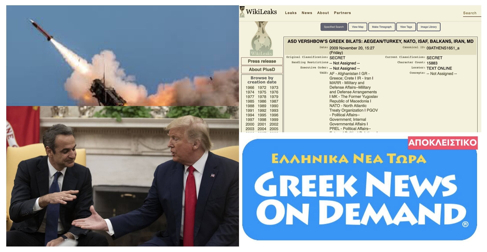 ΣΚΑΝΔΑΛΟ ΜΕΓΑΤΟΝΩΝ: WikiLeaks: Η παράδοση των ελληνικών “Patriot” προαποφασισμένη εδώ και 10 χρονια και μας το ΑΠΕΚΡΥΨΑΝ!!!