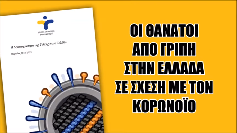 Επίσημα στατιστικά που προβληματίζουν – Οι θάνατοι από ΓΡΙΠΗ στην Ελλάδα σε σχέση με τον ΚΟΡΩΝΟΪΟ