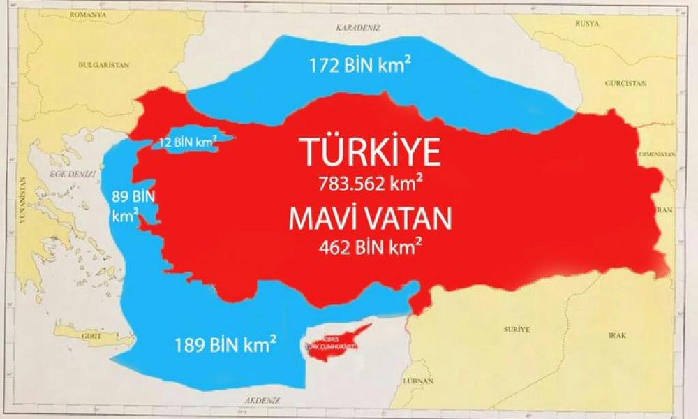 Πιέζουν για σύγκρουση Τούρκοι στρατιωτικοί εν αποστρατεία – Προκλητικοί χάρτες της ”Γαλάζιας Πατρίδας” & με την Κύπρο