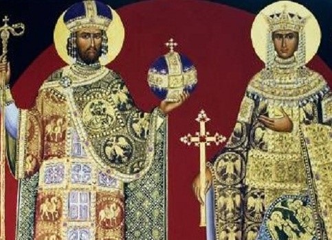 Των Αγίων-Ισαποστόλων Κωνσταντίνου και Ελένης. Γράφει ο Ευάγγελος Φ. Γιαννόπουλος και ο Λάμπρος Κ. Σκόντζος.