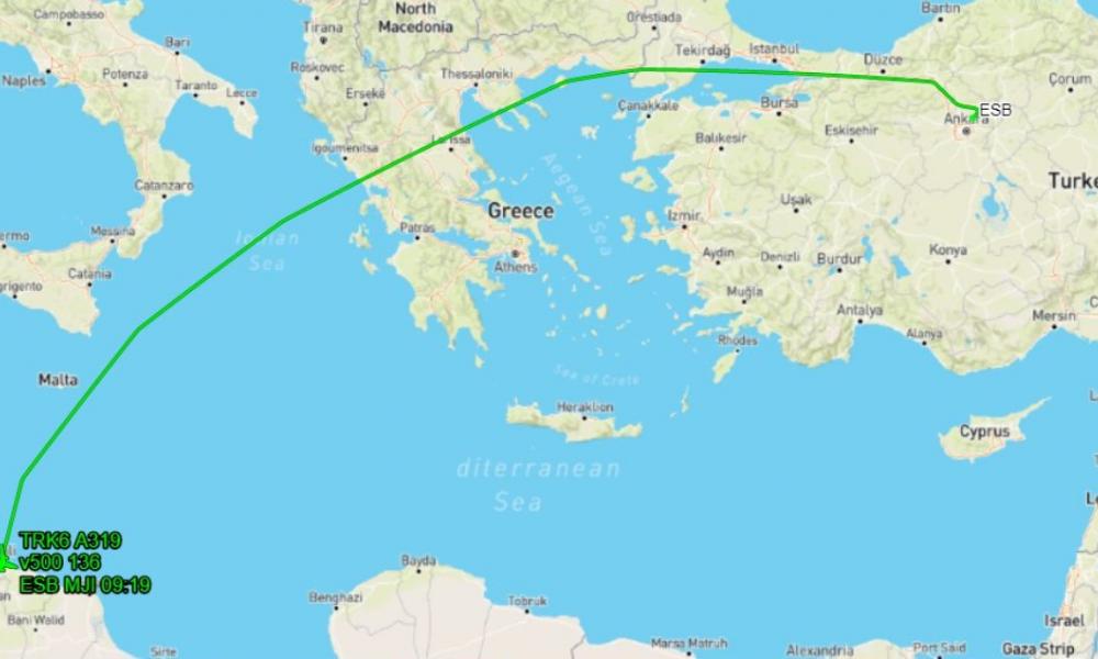 Μέσω Ελλάδας έφτασε στη Λιβύη τουρκικό κυβερνητικό αεροσκάφος