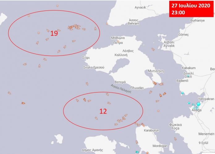 Ο τουρκικός στόλος αποχωρεί αλλά όχι και τα τουρκικά αλιευτικά! 31 δυτικά Λέσβου-Χίου σε “πρόβα συνεκμετάλλευσης”