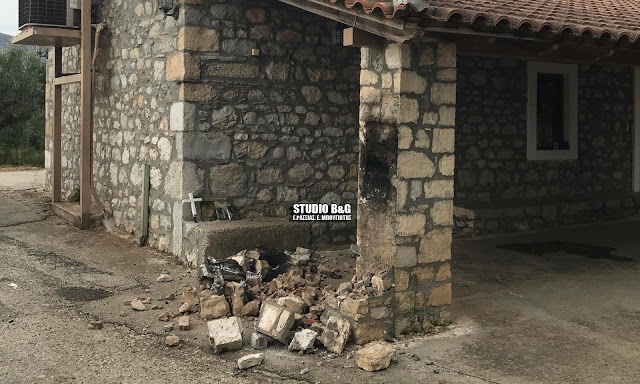Βάνδαλοι γκρέμισαν πέτρινο εικονοστάσι της Αγίας Μαρίνας στον Ίναχο Αργολίδας