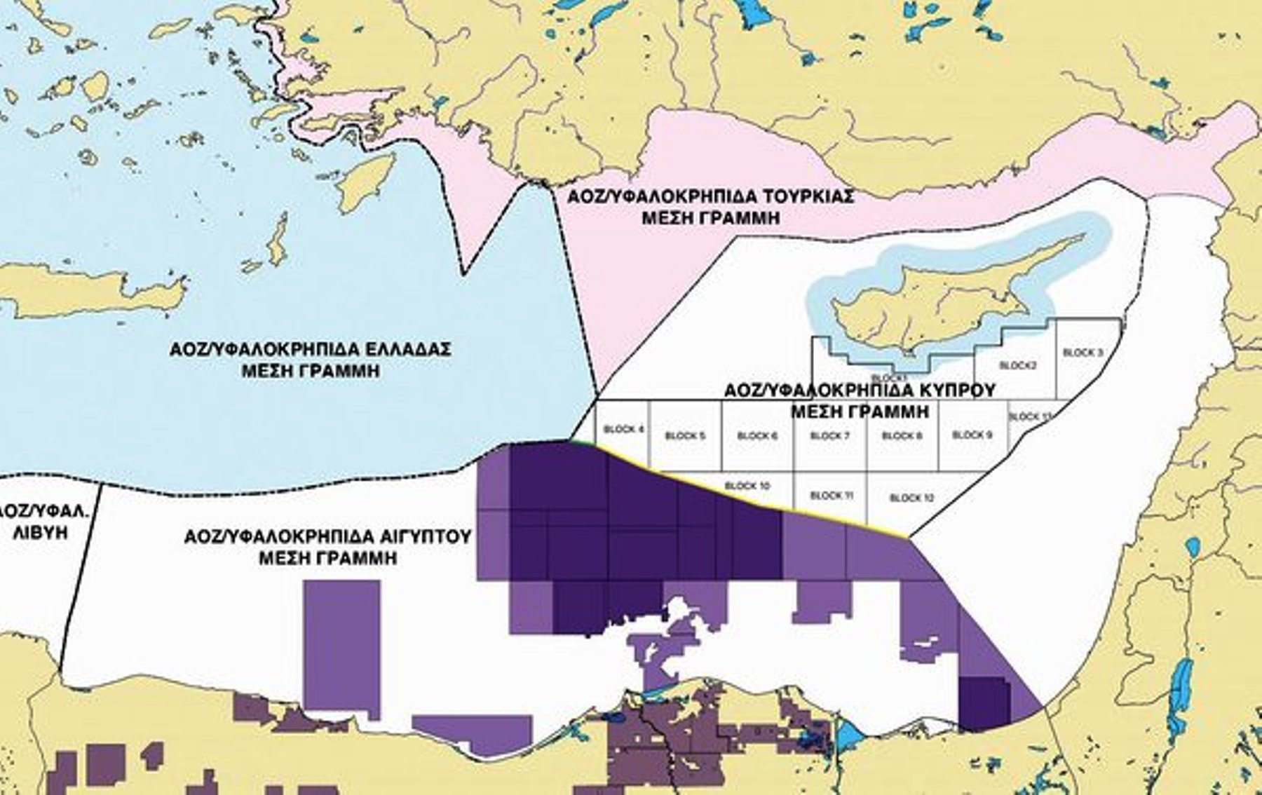 Γόρδιος δεσμός και γκρίζες ζώνες της ΑΟΖ με την Αίγυπτο..