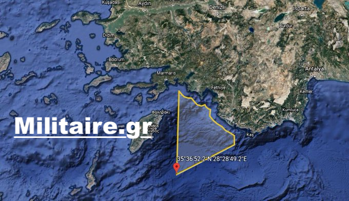 Με αντι-NAVTEX απαντά προς το παρόν η Ελλάδα στην “εισβολή” του Oruc Reis μεταξύ Καστελλόριζου-Ρόδου