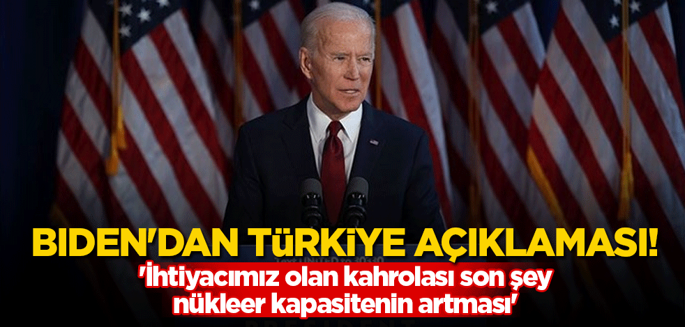 JOE BIDEN : «Η ΤΟΥΡΚΙΑ ΠΡΕΠΕΙ ΝΑ ΑΠΟΚΤΗΣΕΙ…ΠΥΡΗΝΙΚΑ ΟΠΛΑ!!!».
