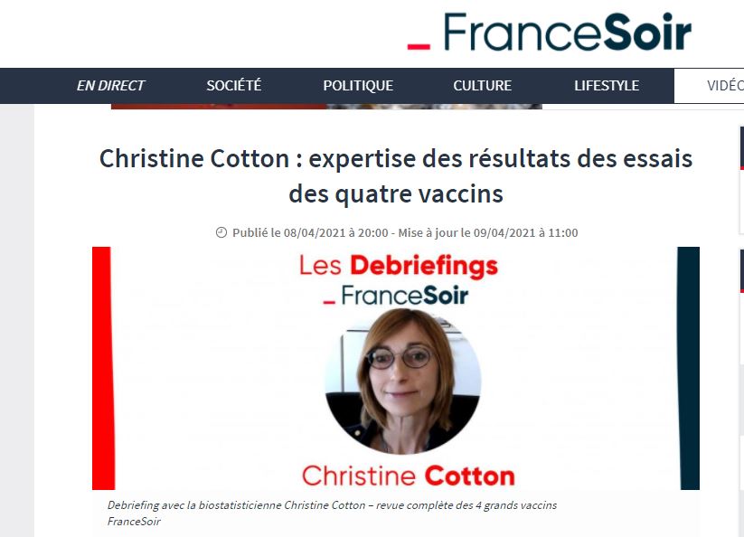 Βιοστατιστικολόγος Christine Cotton : πως εμβολιάζετε μαζικά για 1 ασθένεια με ποσοστό θνησιμότητας 0,11% όταν η εποχική γρίπη φτάνει στο 10%;