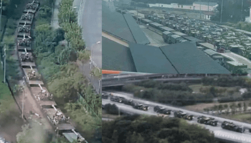 Η Κίνα μεταφέρει στρατιωτικό εξοπλισμό σε πολύ μεγάλες ποσότητες.