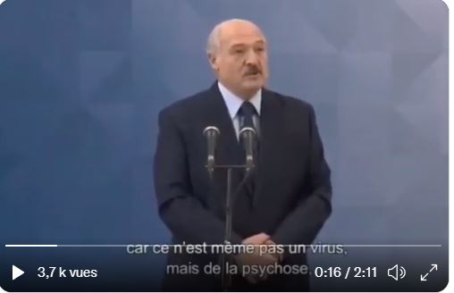 Λουκασένκο: ”ο κορωνοιός είναι περισσότερο μια ψύχωση παρά ένας ιός!” Απειλεί με αποκαλύψεις όταν τελειώσει η πανδημία!