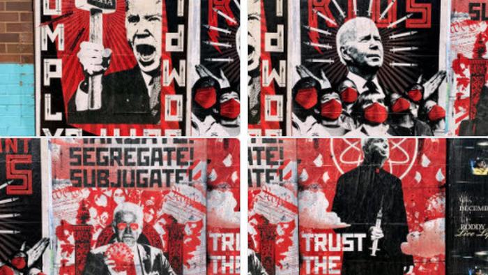 Zero Hedge : Η τέχνη του δρόμου εμφανίζεται εν μία νυκτί στην Ουάσινγκτον, κοροϊδεύει το καθεστώς COVID του Μπάιντεν και του Φάουτσι