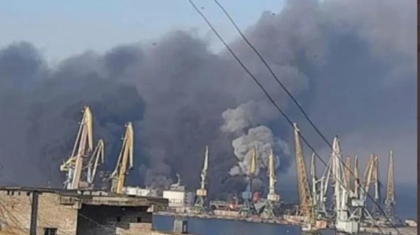 Ουκρανία: Έκρηξη και φωτιά στο λιμάνι του Μπερντιάνσκ -Χτυπήθηκε ρωσικό πλοίο!