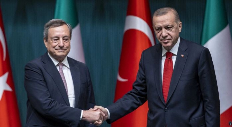 Μύδροι Erdogan κατά Ελλάδας ενώπιον Draghi: H Ιταλία κινδυνεύει από τους μετανάστες επειδή η Αθήνα τους απωθεί