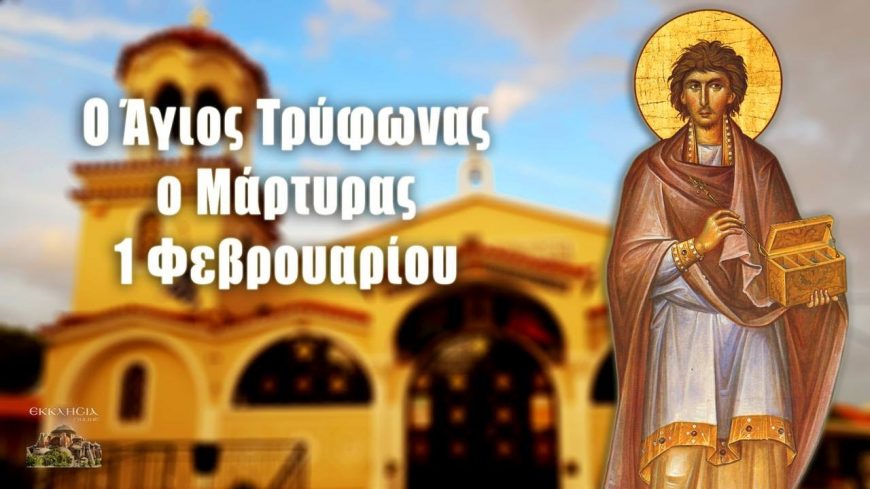 ΑΓΙΟΣ ΜΑΡΤΥΣ ΤΡΥΦΩΝ: Ο ΠΡΟΣΤΑΤΗΣ ΑΓΙΟΣ ΤΩΝ ΑΜΠΕΛΟΥΡΓΩΝ