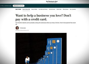 Washington Post: Θες να βοηθήσεις μια επιχείρηση που αγαπάς; Μην πληρώνεις με πιστωτική κάρτα