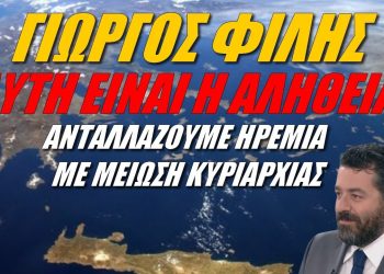 Γιώργος Φίλης: Η ειρήνη που θέλουν να μας επιβάλλουν έχει κόστος στην ελευθερία μας