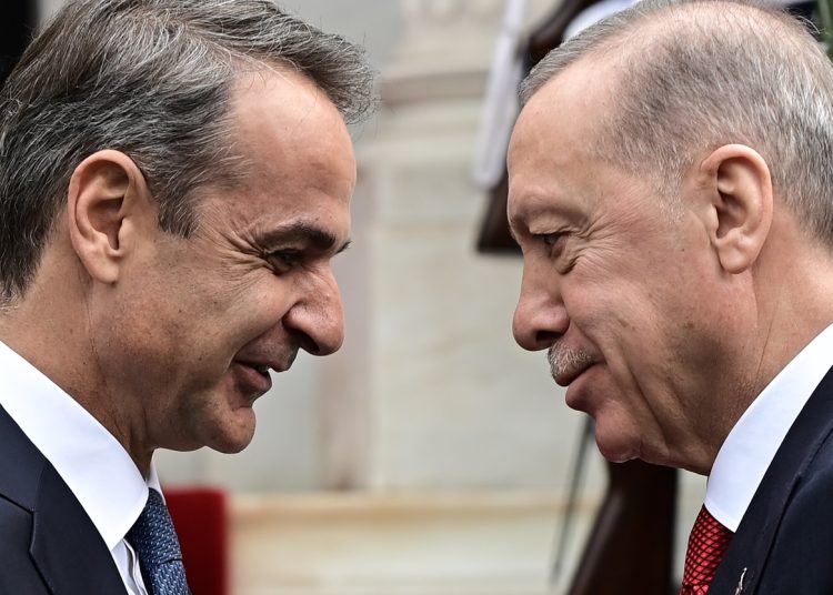 Συνάντηση του Πρωθυπουργού Κυριάκου Μητσοτάκη με τον Πρόεδρο της Δημοκρατίας της Τουρκίας Recep Tayyip Erdogan, Πέμπτη 7 Δεκεμβρίου 2023.
(ΜΙΧΑΛΗΣ ΚΑΡΑΓΙΑΝΝΗΣ/EUROKINISSI)