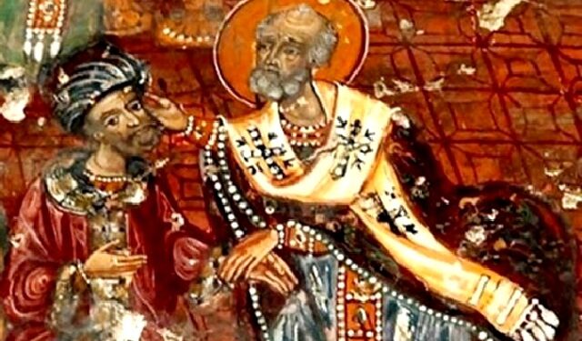 Το ράπισμα του Αγίου Νικολάου στον Άρειο.