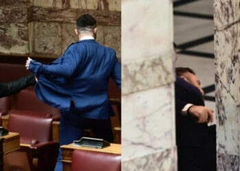 Ξύλο στην Βουλή! Πρ. βουλευτής των Σπαρτιατών έριξε μπουνιά σε βουλευτή της Ελ. Λύσης – ΦΩΤΟ