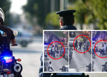 ΓΡΟΘΙΕΣ και κλωτσιές αστυνομικών με μετανάστες (από το Καμερούν) στην Κυψέλη…