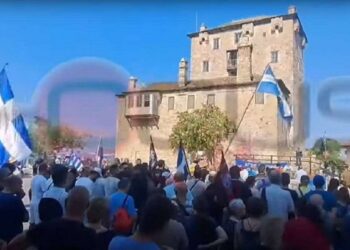 Διαμαρτυρία στην Ουρανούπολη για την Ιερά Μονή Εσφιγμένου (video)