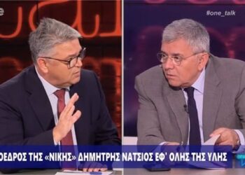 Ο πρόεδρος της ΝΙΚΗΣ Δημήτρης Νατσιός στην εκπομπή One Talk του Τάκη Χατζή