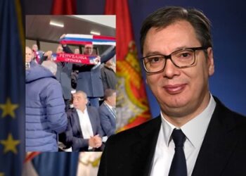 Ο Σέρβος πρόεδρος Α.Βούτσιτς σήκωσε τη σημαία της Ρωσίας κατά τη διάρκεια του ποδοσφαιρικού αγώνα Σερβία-Ελβετία (βίντεο)