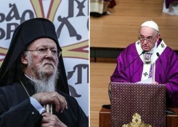 Δημήτριος Χατζηνικολάου : Γελοιογραφία γιά τό κοινόν Πάσχα μέ τόν «πάπαν».