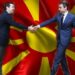 Γελοιογραφία του Δημητρίου Χατζηνικολάου γιά τίς «Πρέσπες τοῦ Αἰγαίου»