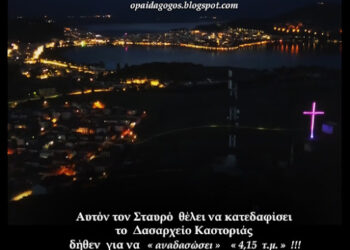 Το Δασαρχείο ΚΑΤΕΔΑΦΙΖΕΙ Σταυρό στην Καστοριά με πρόσχημα «αναδάσωση» «4,15 τμ»!