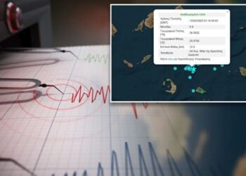 Ισχυρός σεισμός 5 Ρίχτερ μεταξύ Σαντορίνης και Αμοργού