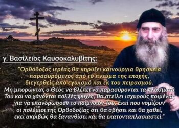 π. Βασίλειος Καυσοκαλυβίτης: Ορθόδοξος ιερέας θα κηρύξει καινούργια θρησκεία παρασυρόμενος από το πνεύμα της εποχής…