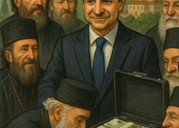 Η ανυπόγραφη ψευδής ανακοίνωση της «Ιεράς Κοινότητας» του Αγίου Όρους για την επίσκεψη του αφορισμένου Κυριάκου Μητσοτάκη.