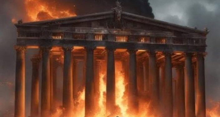 Mιὰ δυστοπικὴ φλεγόμενη βαβυλῶνα. Οἱ τελευταῖες μέρες μιᾶς τουριστολάγνας ἐκπορνευμένης Πομπηϊας