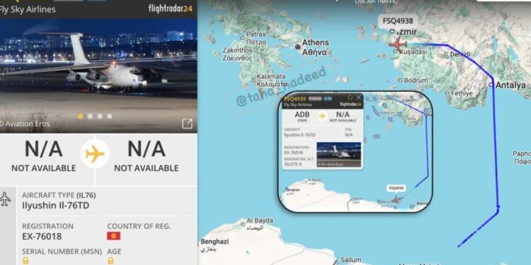 Ψήνεται κρίση στην Α. Μεσόγειο; Μεταγωγικά αεροσκάφη II-76 φόρτωσαν όπλα από την Τουρκία και τα μετέφεραν στον Χαφτάρ