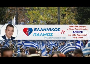 Ο πρόεδρος του κινήματος ΕΛΛΗΝΙΚΟΣ ΠΑΛΜΟΣ, Βουλευτής Β’ Θεσσαλονίκης Νικόλαος Παπαδόπουλος, μιλάει και απαντάει στις ερωτήσεις σας!