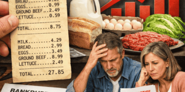 Μια παλιά απόδειξη αποδεικνύει ότι οι τιμές των παντοπωλείων έχουν υπερτριπλασιαστεί και οι πτωχεύσεις καταναλωτών αυξάνονται στα ύψη