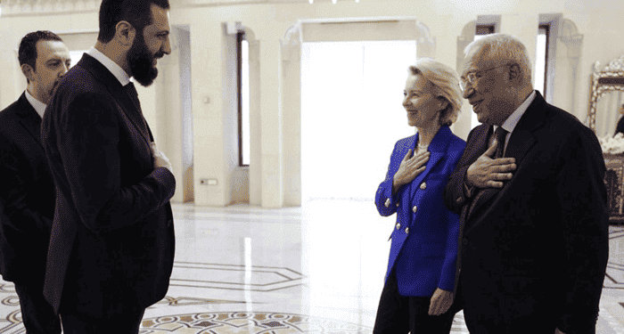 H Ούρσουλα φον ντερ Λάιεν και ο Πρόεδρος του Ευρωπαϊκού Συμβουλίου συναντούν το θηρίο στη Δαμασκό… Ο άγιος Παΐσιος είχε δίκιο. Το θηρίο εδρεύει στις Βρυξέλλες..!