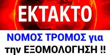 ΕΚΤΑΚΤΟ ΤΩΡΑ !! ΝΟΜΟΣ – ΤΕΡΑΣ ΕΡΧΕΤΑΙ για το ΜΥΣΤΗΡΙΟ της ΕΞΟΜΟΛΟΓΗΣΗΣ !!