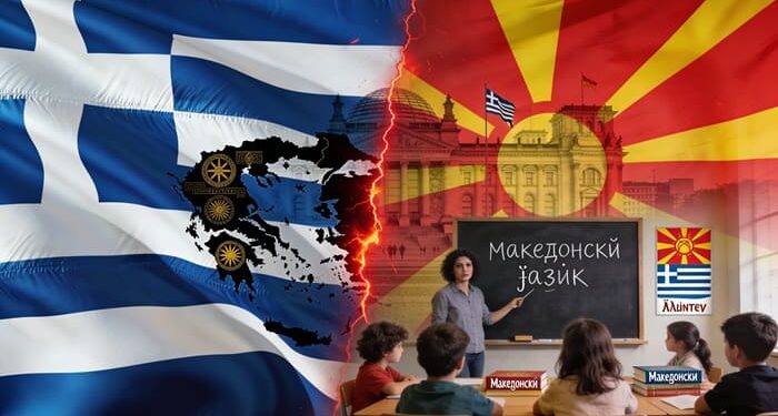 «Η ΣΚΟΠΙΑΝΗ ΠΡΟΠΑΓΑΝΔΑ ΕΠΕΛΑΥΝΕΙ ΣΤΗΝ ΚΑΡΔΙΑ ΤΗΣ ΕΥΡΩΠΗΣ: ΕΓΚΑΙΝΙΑ ΣΧΟΛΕΙΟΥ «ΜΑΚΕΔΟΝΙΚΗΣ ΓΛΩΣΣΑΣ» ΣΤΟ ΑΝΟΒΕΡΟ ΑΠΟ ΤΗ ΛΕΣΧΗ «ΊΛΙΝΤΕΝ» – ΚΑΙ Η ΕΛΛΑΔΑ ΣΙΩΠΑ;»